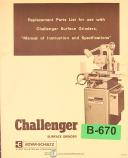 Boyar Schultz-Boyar Schultz A618, Hydraulic Surface Grinder, Operations & Parts Manual 1980-A618-02